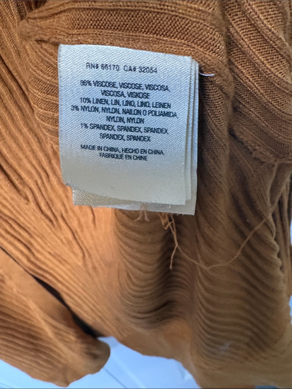 Anthropologie Ribbed Button-Front Long Sleeve Duster in Rust - Picture 5 of 9